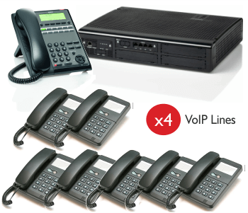 NEC SL2100 VoIP PABX Bundle (4 Lines) Small to Med Office Phone System