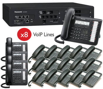Panasonic KX-NS500 PBX Bundle (8 Lines) Med-Lrg Business Phone System
