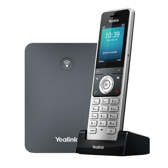Silver Yealink W76P cordless phone