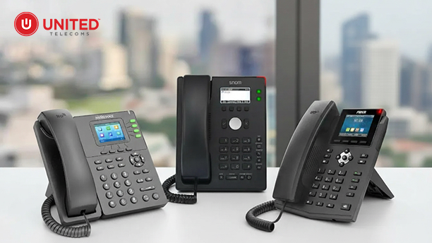A few (three) desk phone models from United Telecom's suite of VoIP phones