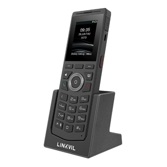 Black Fanvil Wi-Fi phone on surface