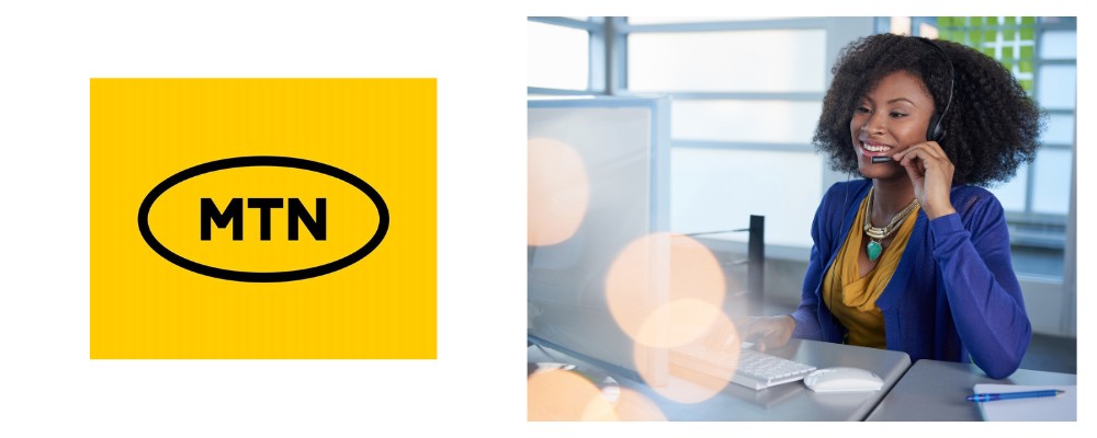 An MTN consultant using a headset linked to a SIP-enabled device