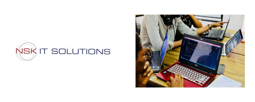 NSK IT Solutions's logo and graphic illustration of the company's call centre offerings