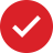 red checkmark / tick icon