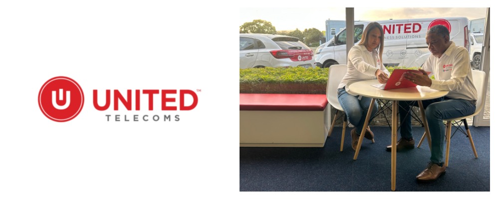 United Telecoms consultant discussing business fibre packages and fibre internet options with a Pretoria business owner.