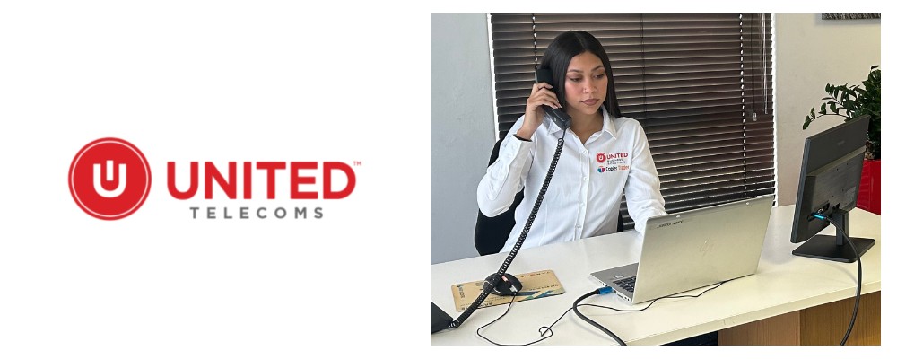 A United Telecoms SIP trunk specialist using a deskphone