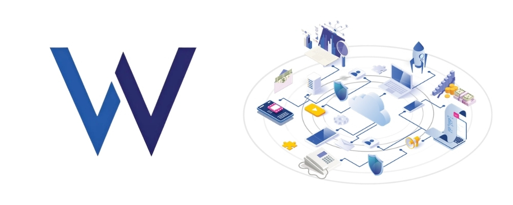 Wanatel's logo and graphic illustration of the company's call centre offerings